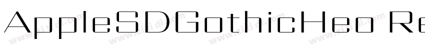 AppleSDGothicHeo Reg字体转换